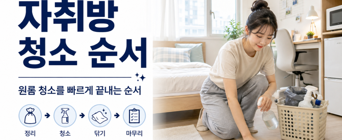 자취방 청소 순서, 어디부터 시작해야 덜 힘들까?