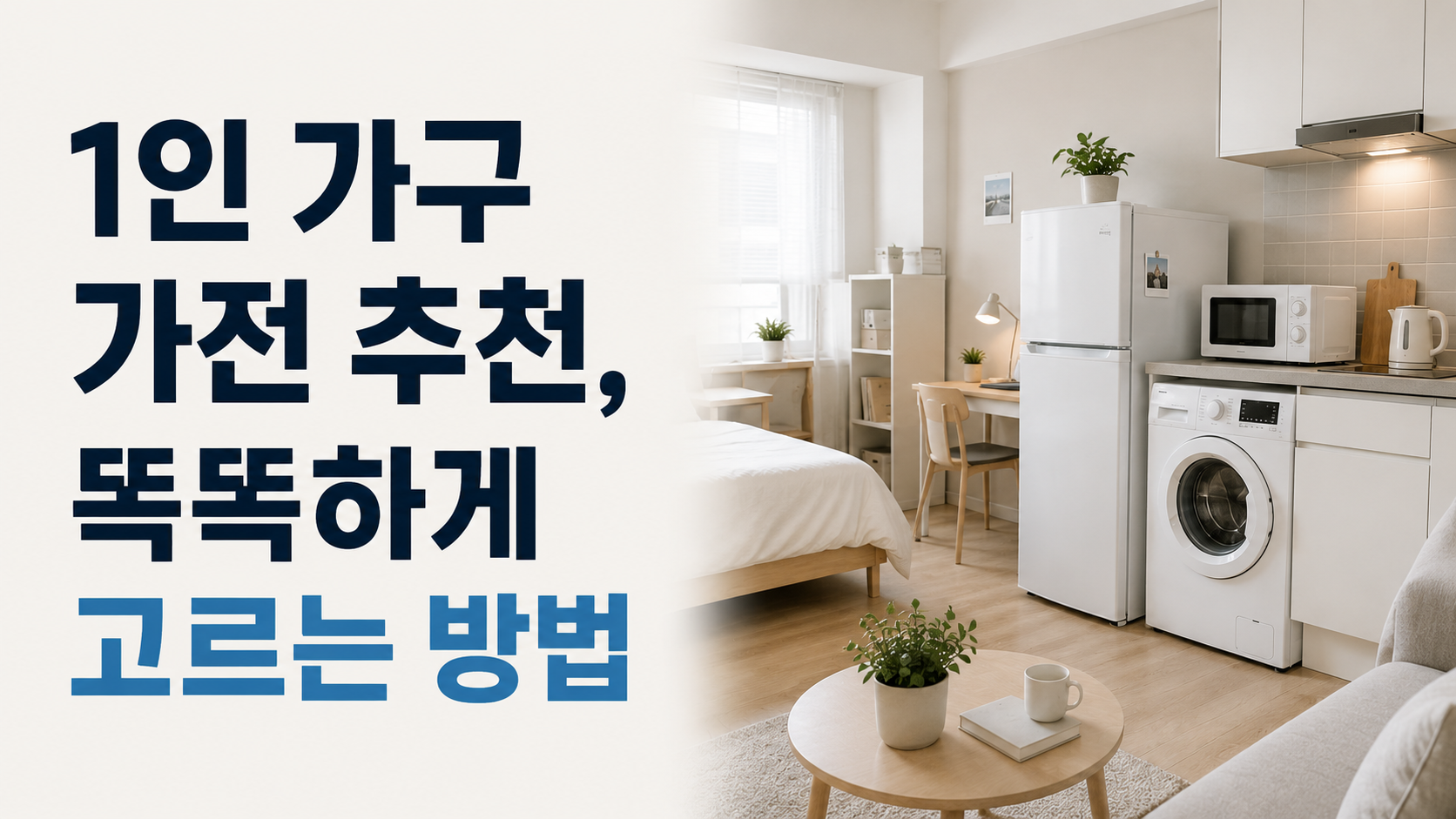 1인 가구 가전제품 추천, 자취 시작할 때 꼭 필요한 것부터 고르는 법