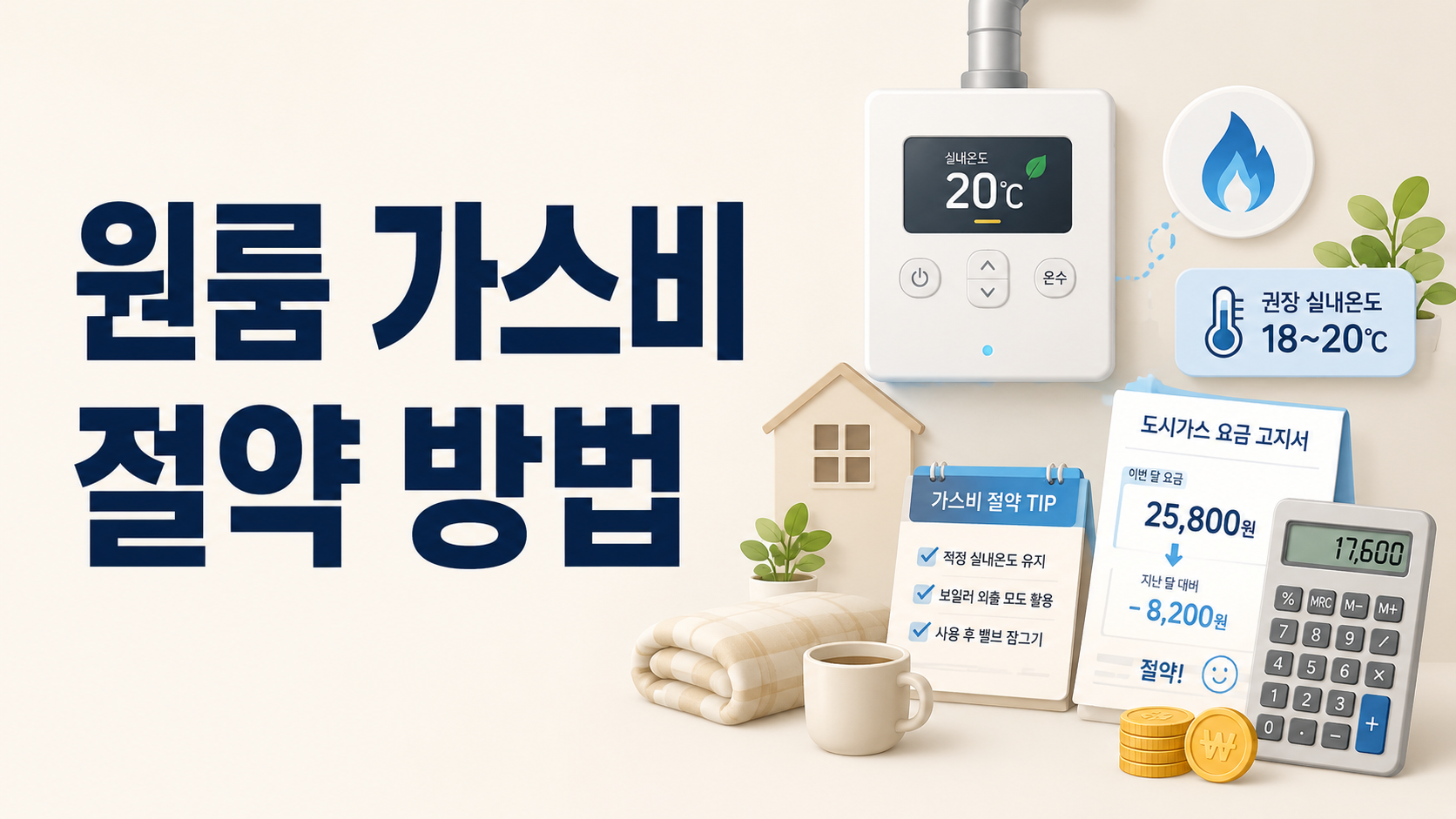 원룸 가스비 절약 방법, 보일러 난방비 줄이려면 이것부터 확인하세요