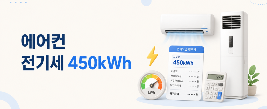 에어컨 전기세 450kWh, 2026년 여름 기준 얼마 나올까?