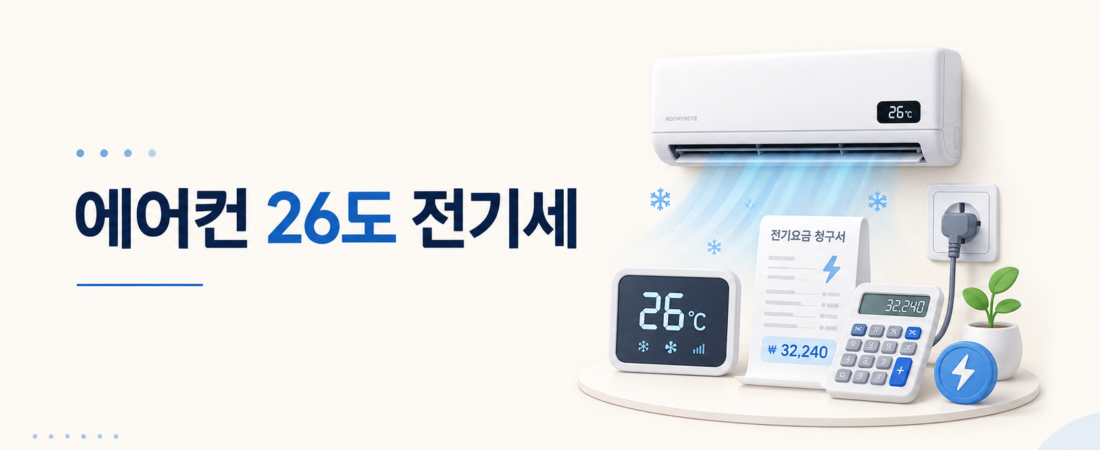 에어컨 26도 전기세 얼마? 하루종일 틀었을 때 계산하는 법