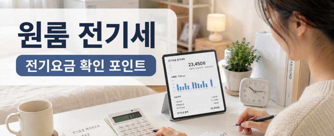 원룸 전기세 얼마나 나올까? 자취 전기요금 확인할 때 봐야 할 것