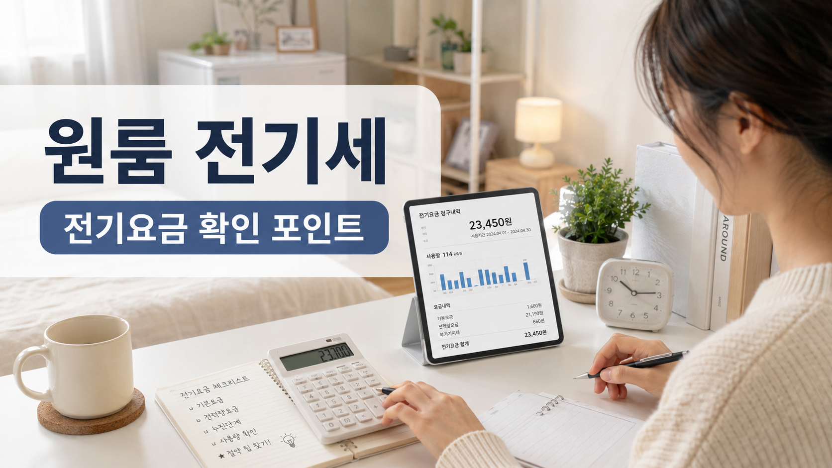 원룸 전기세 얼마나 나올까? 자취 전기요금 확인할 때 봐야 할 것