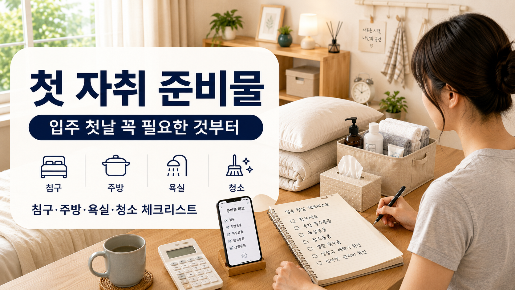 첫 자취 준비물 체크리스트, 처음 독립할 때 꼭 필요한 것 정