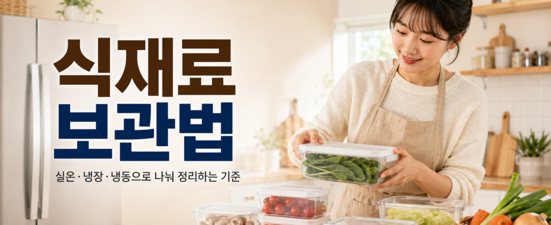 식재료 보관법, 실온·냉장·냉동 어떻게 나눠야 할까?
