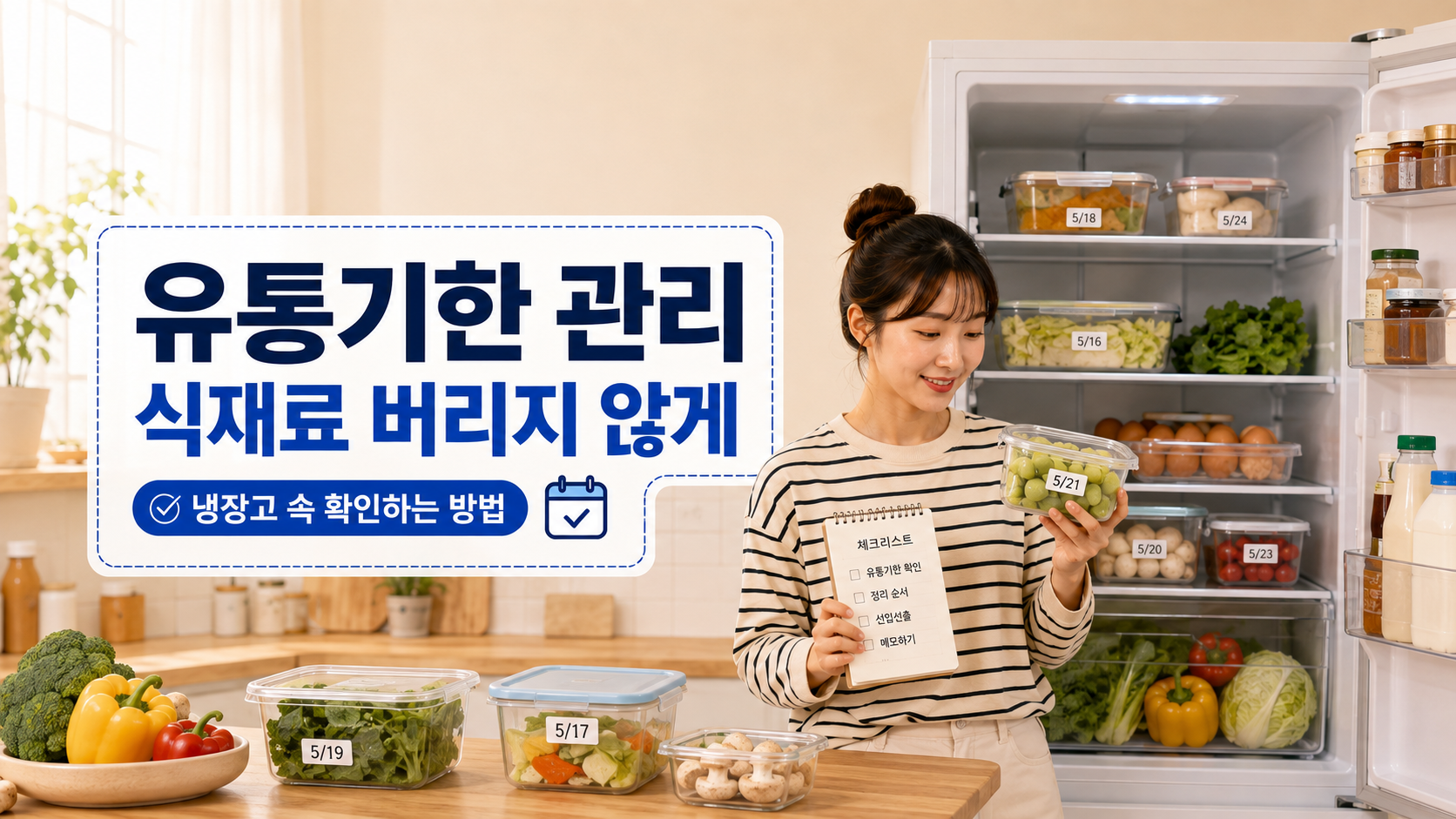 식품 유통기한 관리, 소비기한·개봉일·냉동일 이렇게 확인하세요