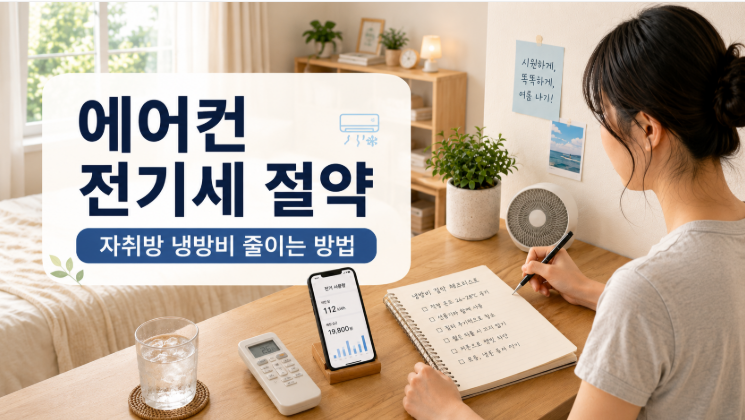 에어컨 전기세 절약 방법, 자취방에서 전기요금 줄이는 사용법