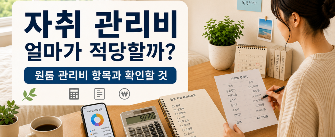 자취 관리비 얼마가 적당할까? 원룸 관리비 항목과 확인할 것