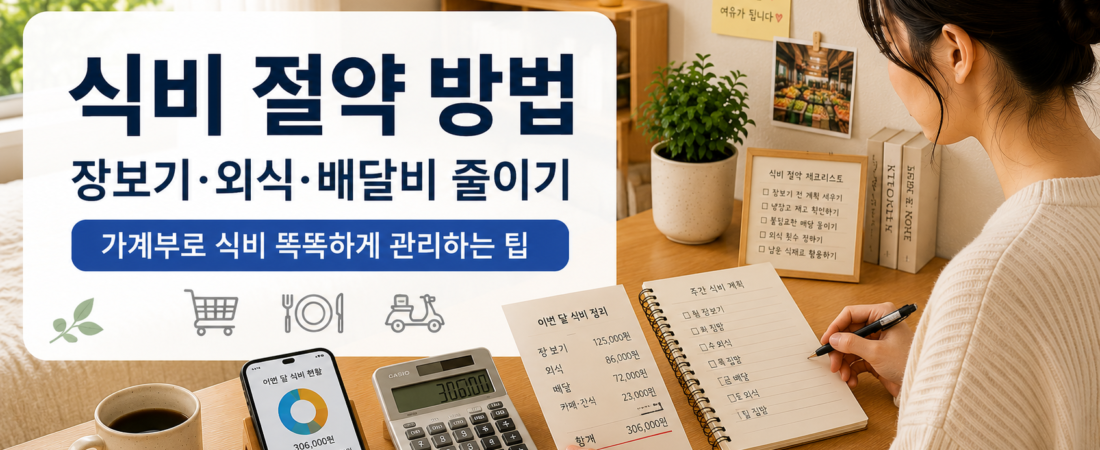 식비 절약 방법 8가지, 자취할 때 장보기·외식·배달비 줄이는 법