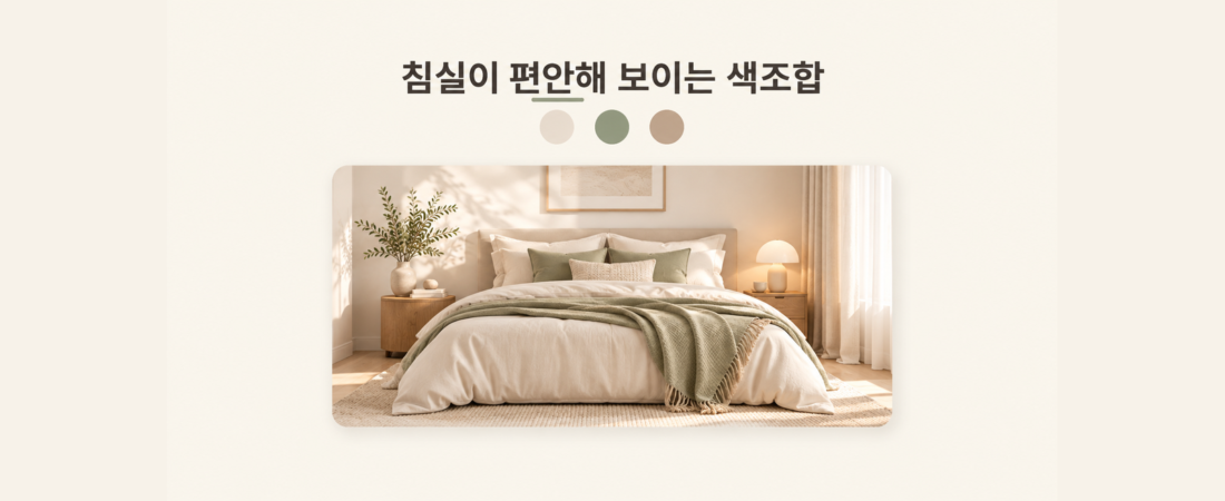침실이 편안해 보이는 색조합, 벽·침구·커튼 맞추는 법