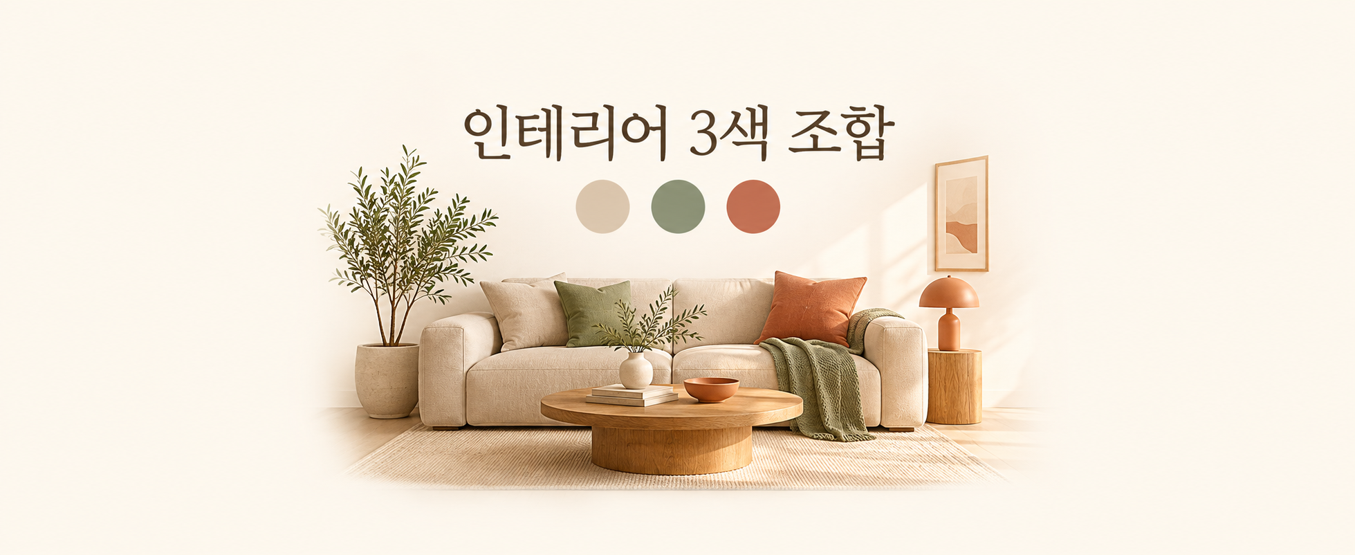 인테리어 3색 조합, 메인·서브·포인트 컬러 고르는 법